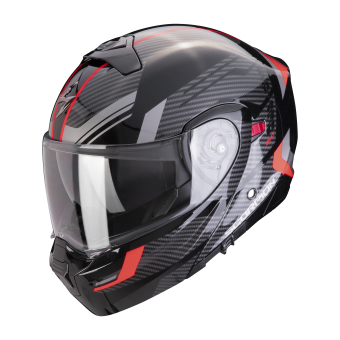Scorpion Exo 930 Evo Sikon Black Silver Red + Kit Bluetooth 5S Solo